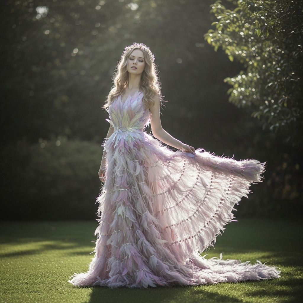 Sukienka z Piórami: Elegancja i Wyjątkowość w Jednym